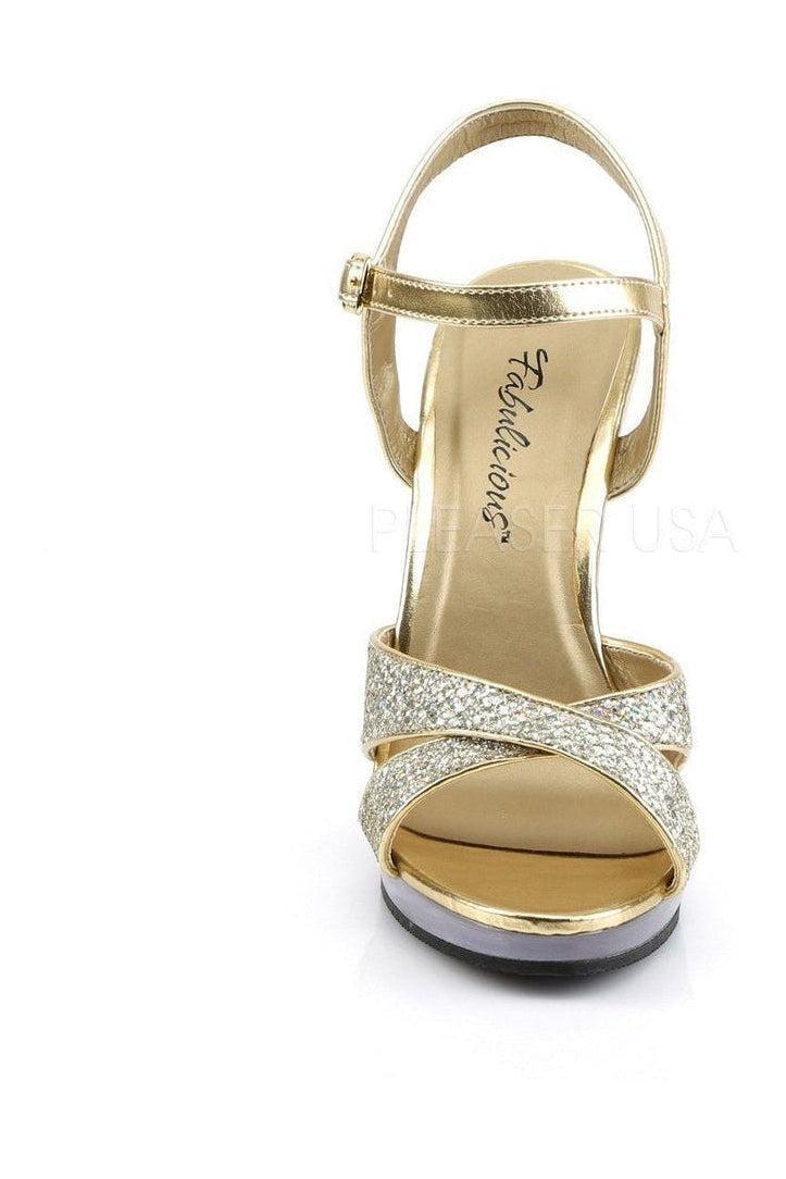 Fabulicious FLAIR-419(G) Sandal in Clear Glitter