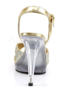 Fabulicious FLAIR-419(G) Sandal in Clear Glitter