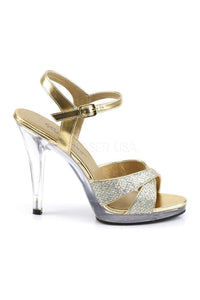 Fabulicious FLAIR-419(G) Sandal in Clear Glitter