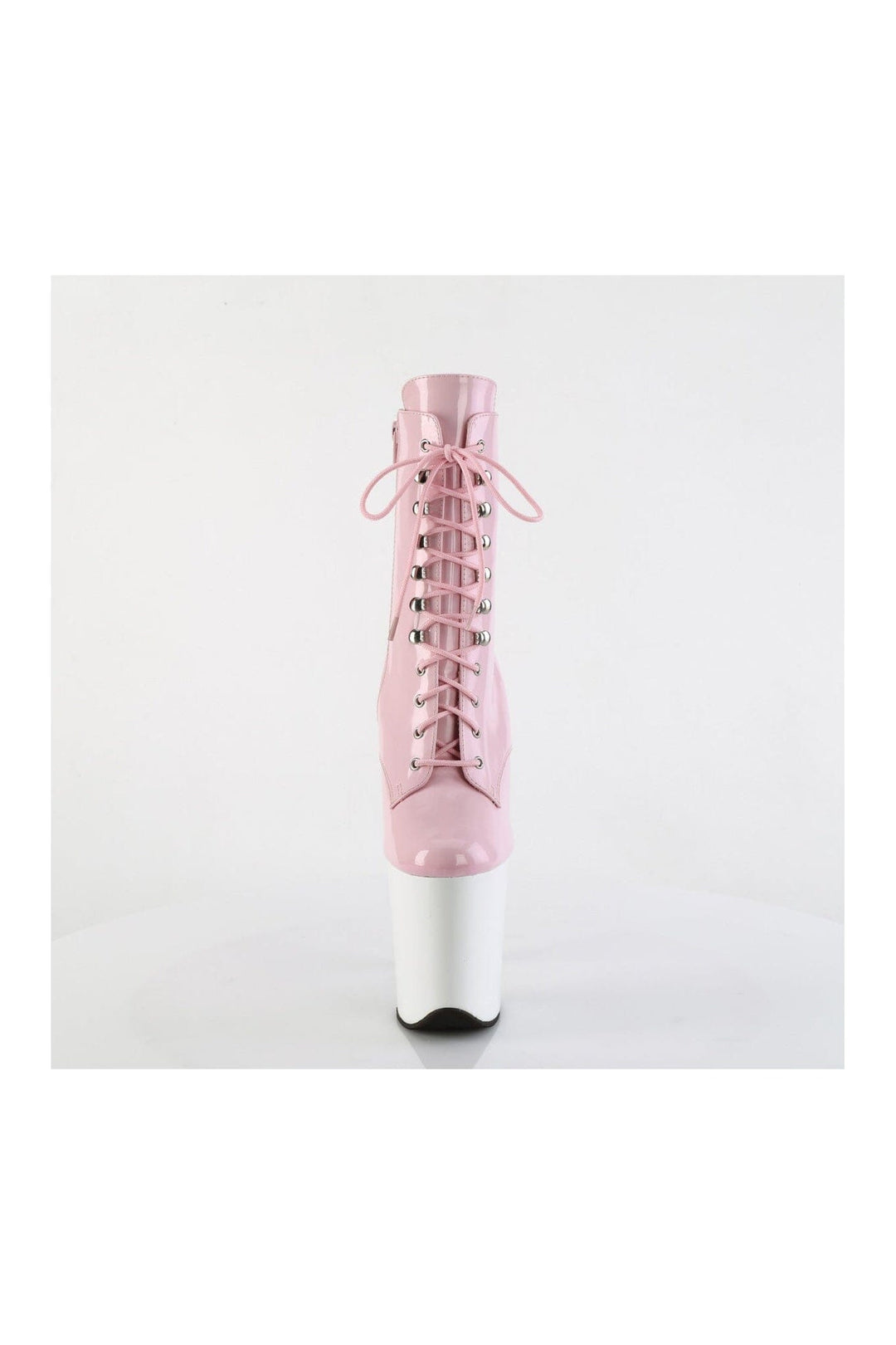 Pleaser FLAMINGO-1020 Pink Patent Ankle Boot in Pink Patent