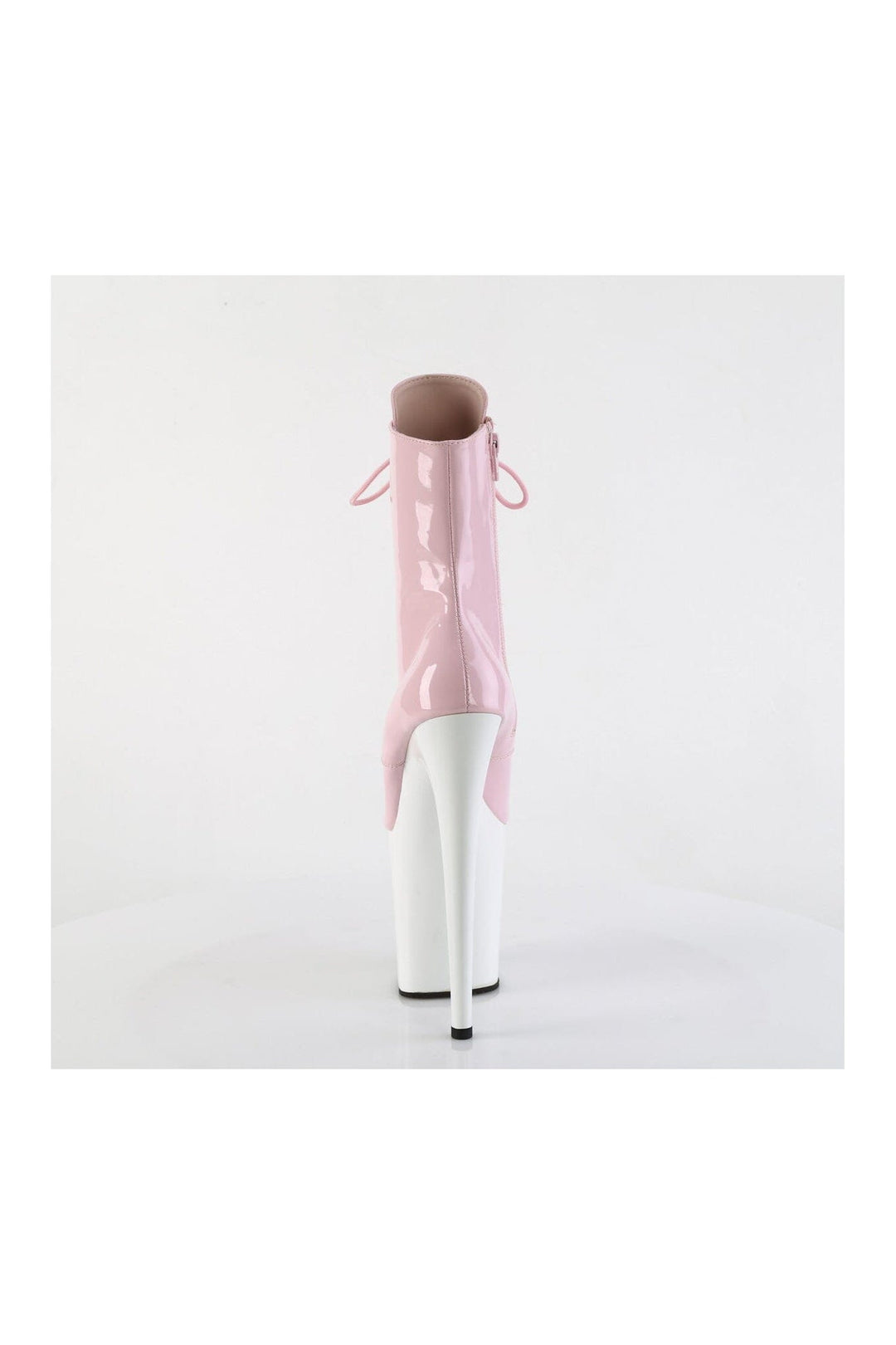 Pleaser FLAMINGO-1020 Pink Patent Ankle Boot in Pink Patent