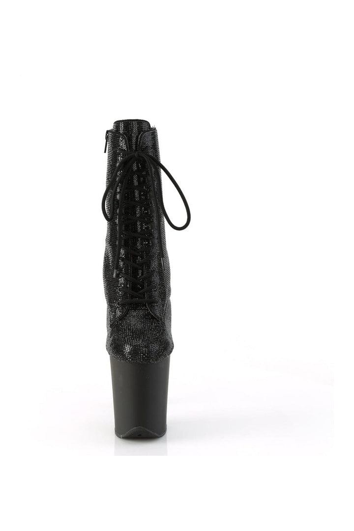 FLAMINGO-1020RS Black Faux Suede Ankle Boot