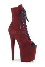 SS-FLAMINGO-1021FS Platform Ankle Boot | Burgundy Faux Leather