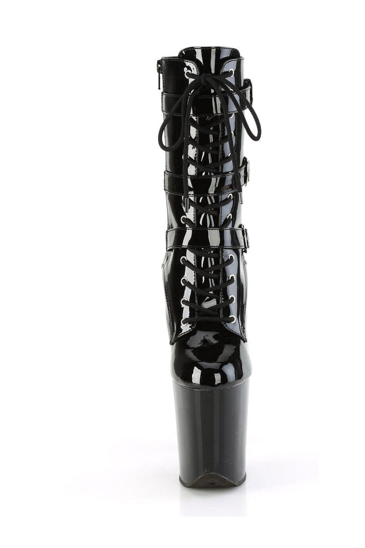 FLAMINGO-1043 Black Patent Ankle Boot