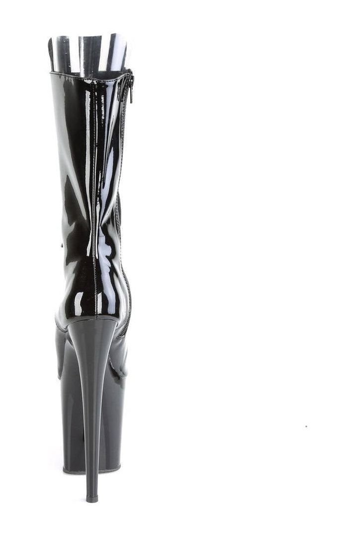 Pleaser FLAMINGO-1051 Exotic Boot in Black Patent