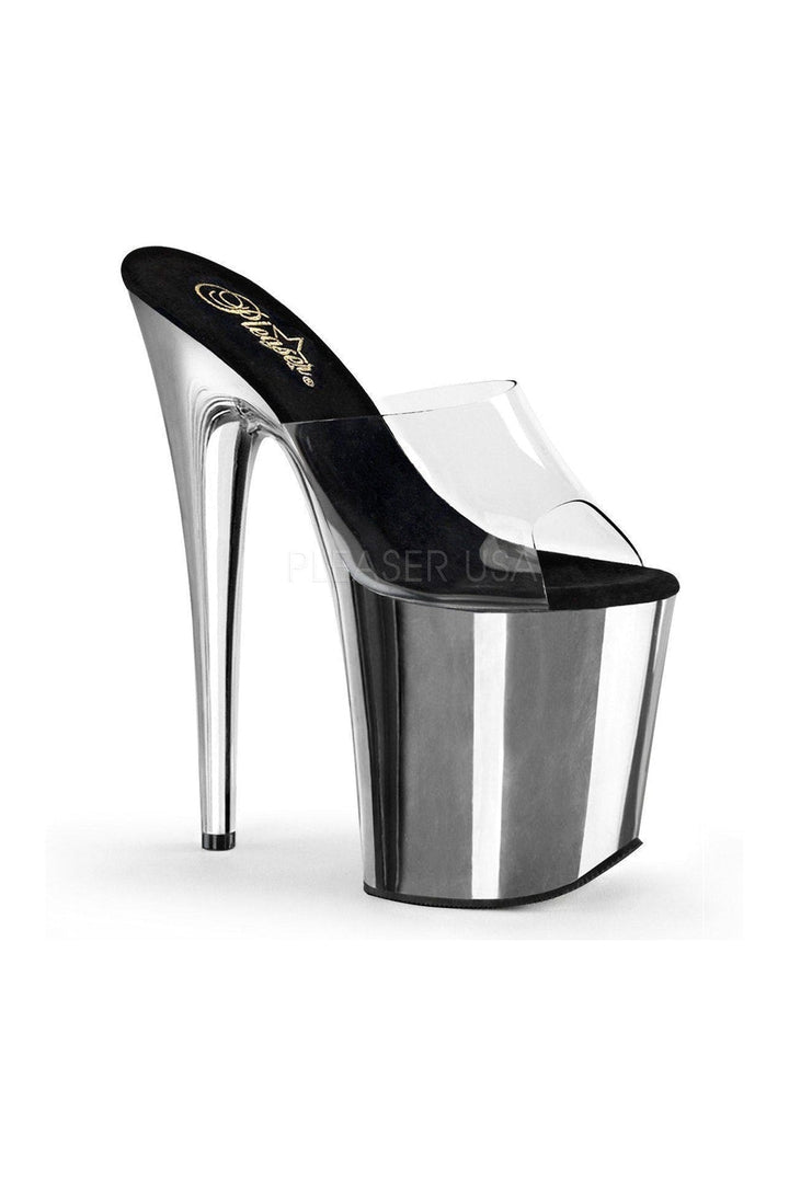 Pleaser Clear Slides Platform Stripper Shoes | Buy at Sexyshoes.com