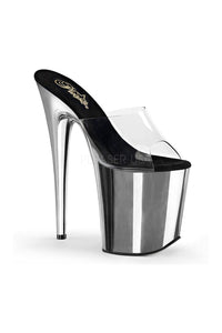 Pleaser Brand SS FLAMINGO 801 Platform Slide in Clear Vinyl from SexyShoes.com