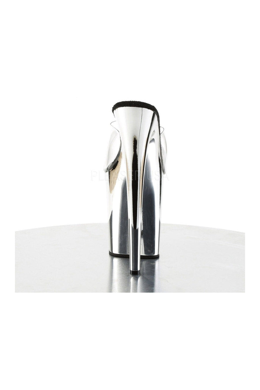 Pleaser FLAMINGO-801 Platform Slide in Clear Vinyl