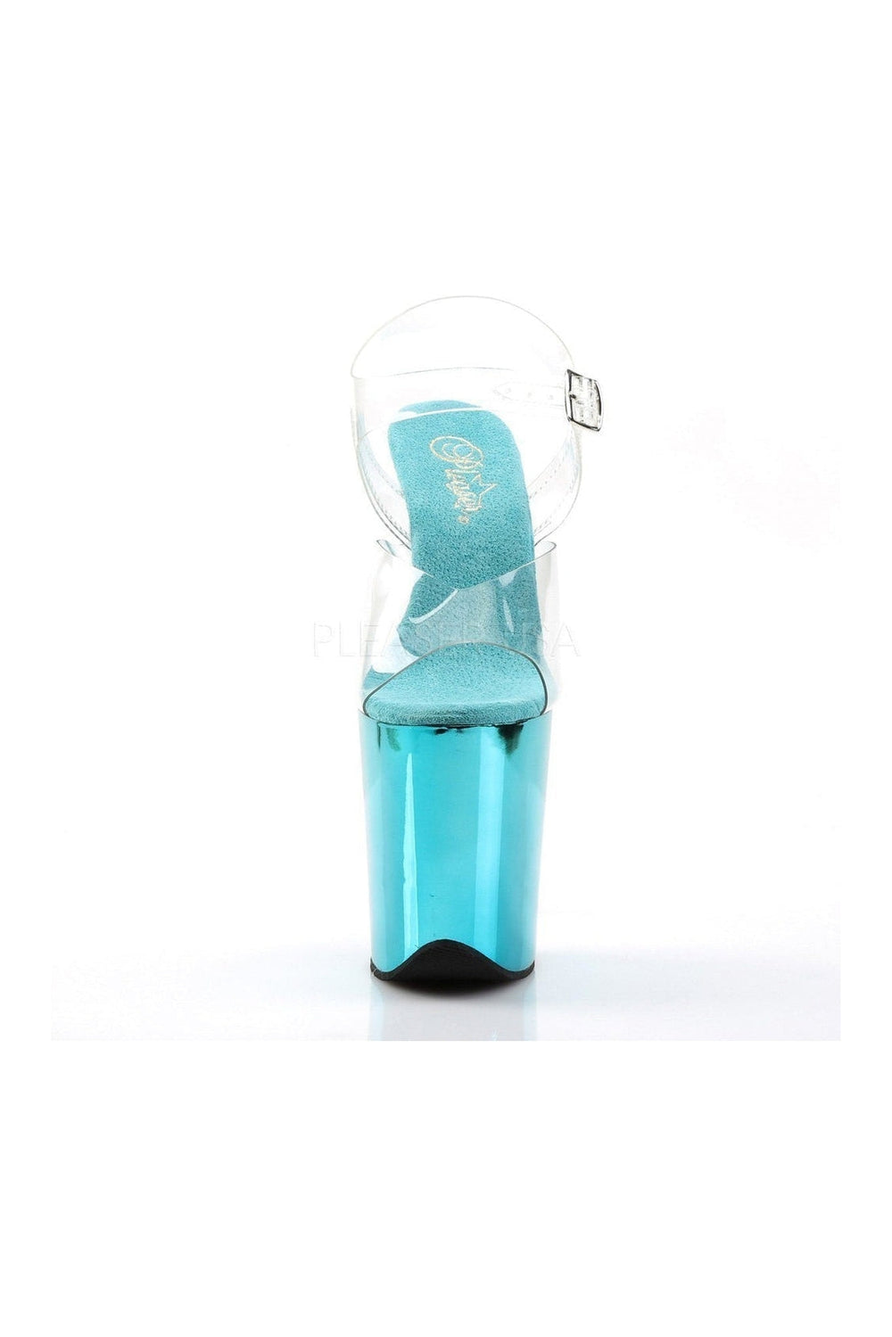 Pleaser FLAMINGO-808 Platform Sandal in Clear Vinyl