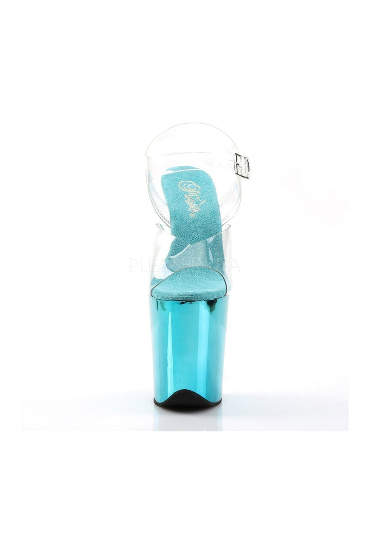 Pleaser FLAMINGO-808 Platform Sandal in Clear Vinyl