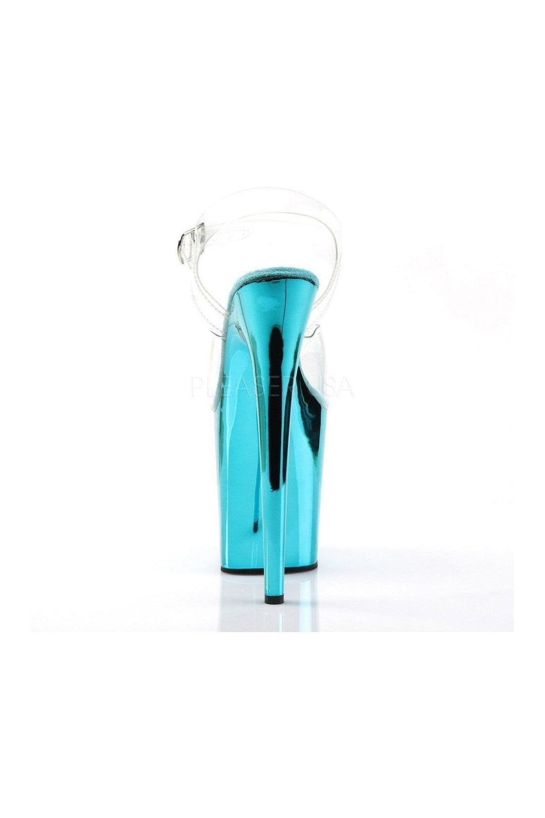 Pleaser FLAMINGO-808 Platform Sandal in Clear Vinyl