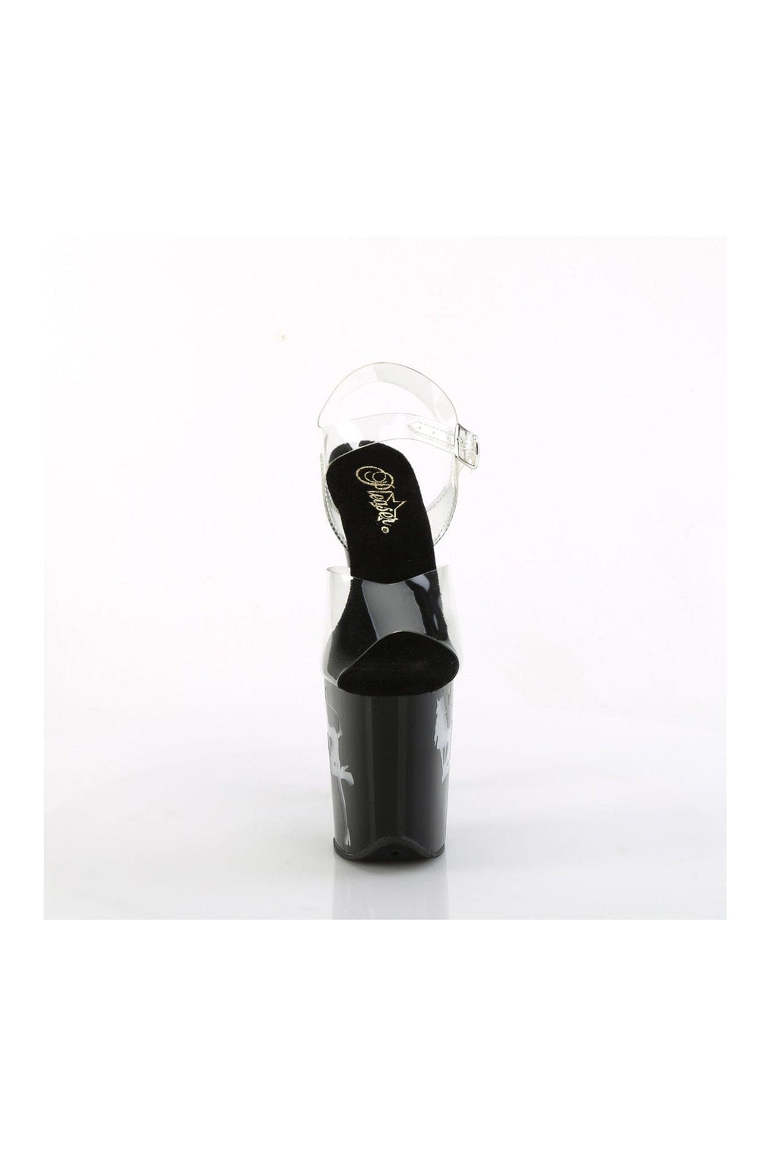 Pleaser FLAMINGO-808NLDG Clear Vinyl Sandal in Clear Vinyl