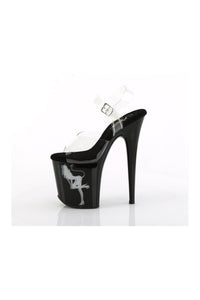 Pleaser FLAMINGO-808NLDG Clear Vinyl Sandal in Clear Vinyl