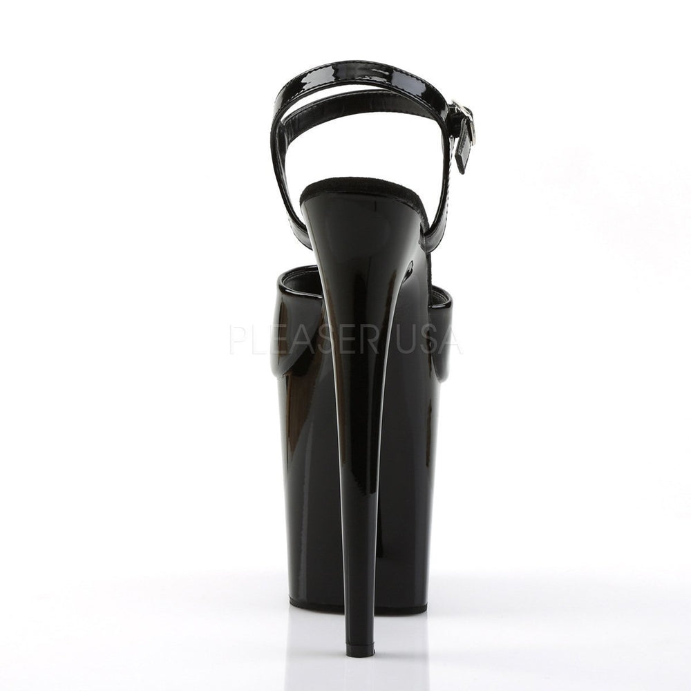 SS-FLAMINGO-809 Platform Sandal | Black Patent-Footwear-Pleaser Brand-Black-6-Patent-SEXYSHOES.COM