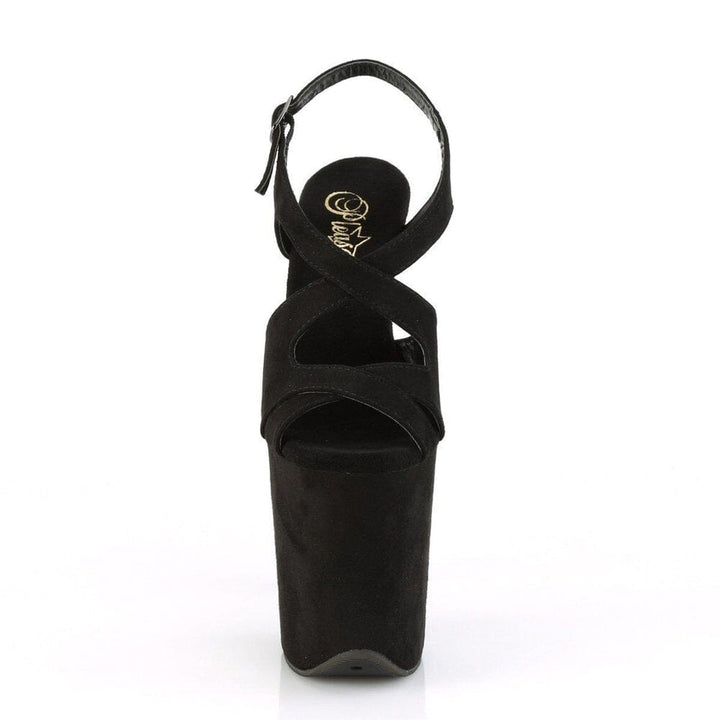 SS-FLAMINGO-831FS Exotic Sandal | Black Faux Leather