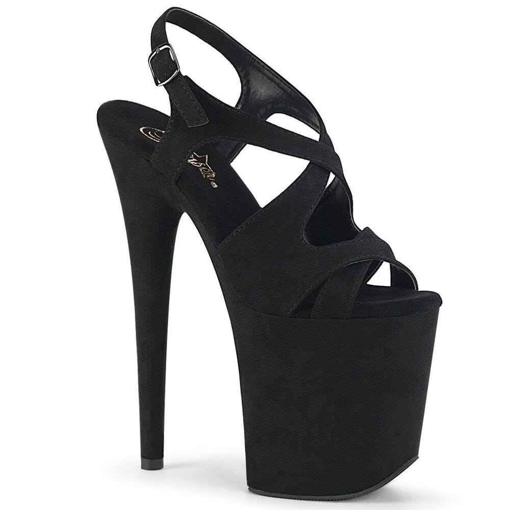 SS-FLAMINGO-831FS Exotic Sandal | Black Faux Leather-Footwear-Pleaser Brand-Black-7-Faux Leather-SEXYSHOES.COM