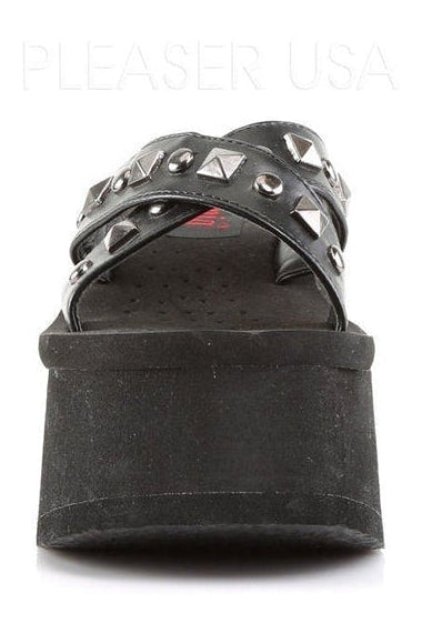 SS-FUNN-29 Sandal | Black Faux Leather