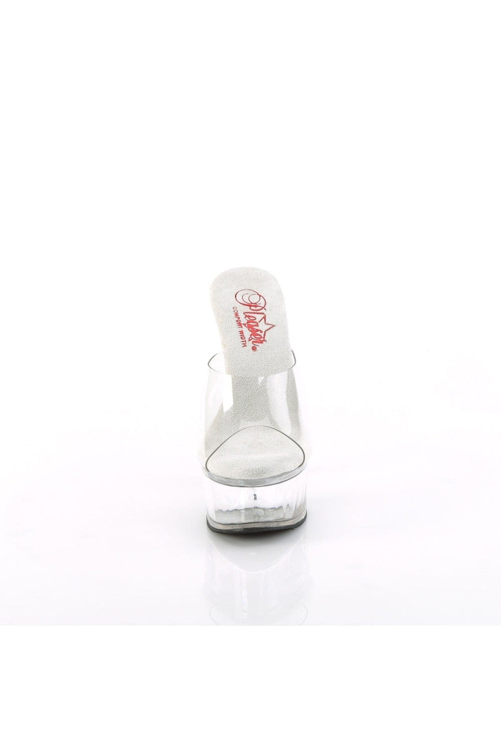 GLEAM-601 Clear Vinyl Slide-Slides-Pleaser-SEXYSHOES.COM