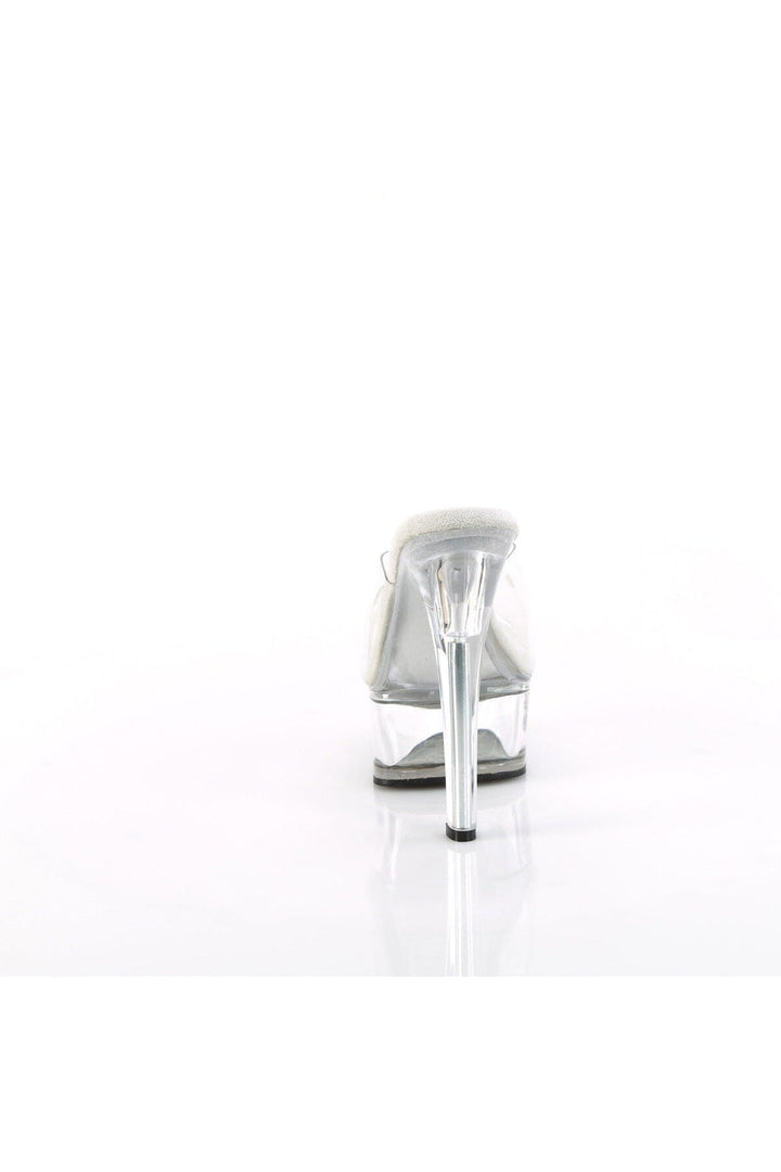 GLEAM-601 Clear Vinyl Slide-Slides-Pleaser-SEXYSHOES.COM