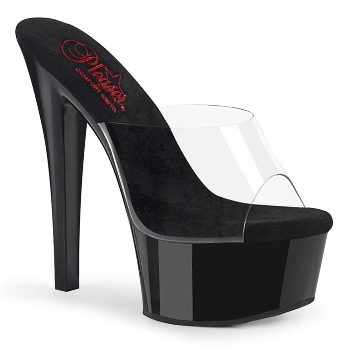 SS-GLEAM-601 Clear Vinyl Slide-Footwear-Pleaser Brand-Clear-9-Vinyl-SEXYSHOES.COM