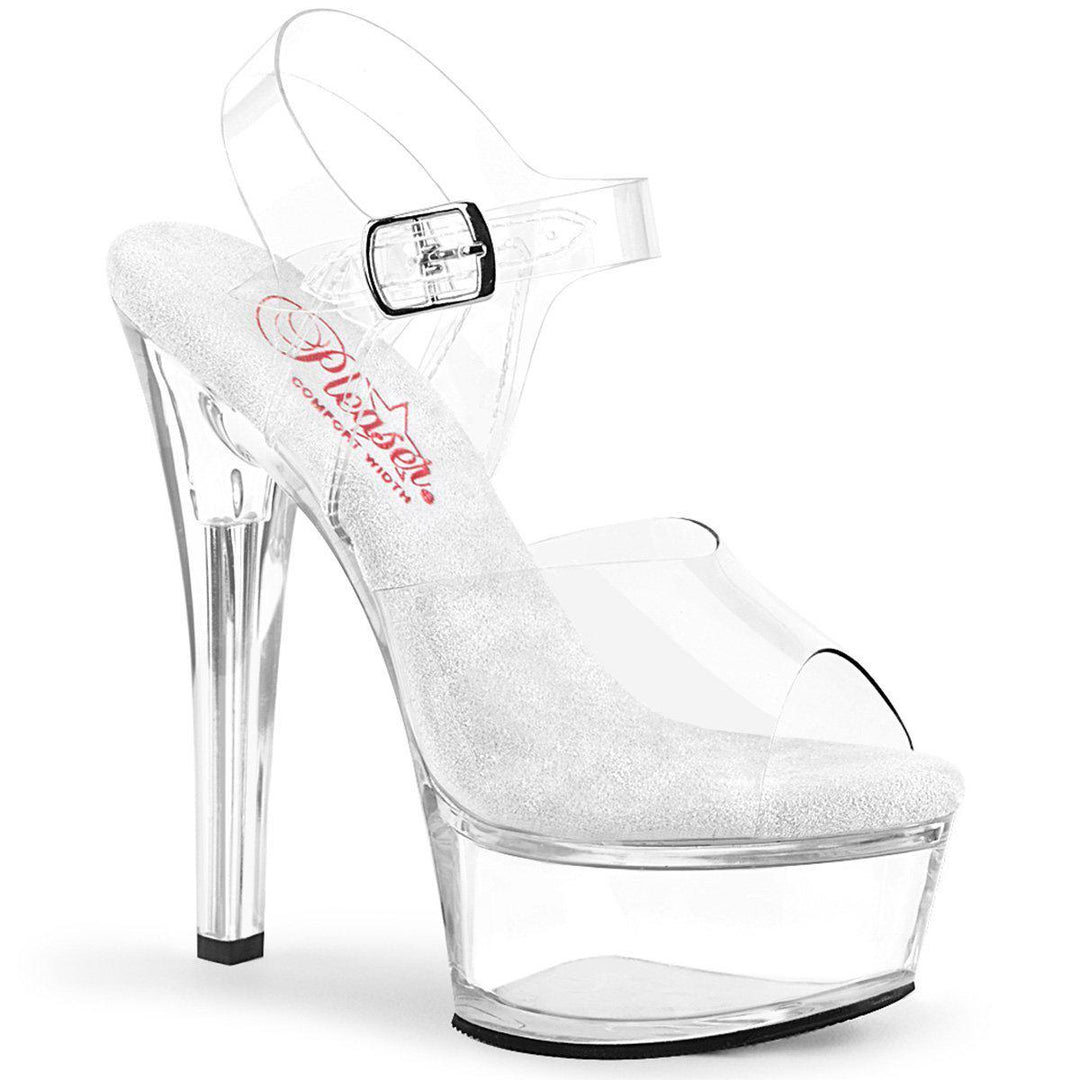 SS-GLEAM-608 Sandal | Clear Vinyl-Footwear-Pleaser Brand-Clear-11-Vinyl-SEXYSHOES.COM