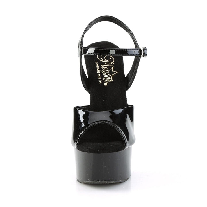 SS-GLEAM-609 Sandal | Black Patent-Footwear-Pleaser Brand-Black-10-Patent-SEXYSHOES.COM