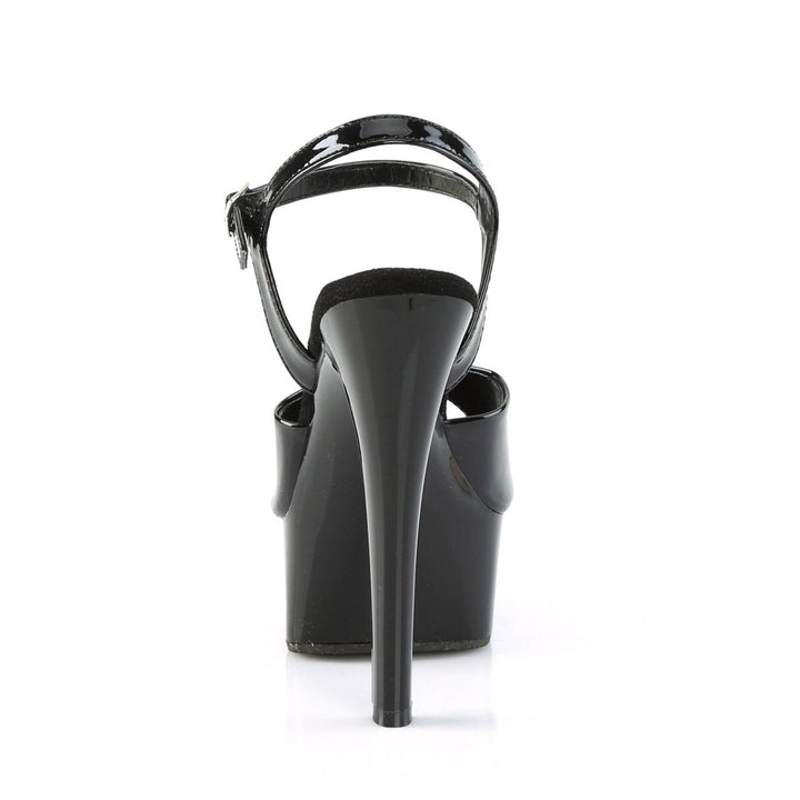 SS-GLEAM-609 Sandal | Black Patent-Footwear-Pleaser Brand-Black-10-Patent-SEXYSHOES.COM