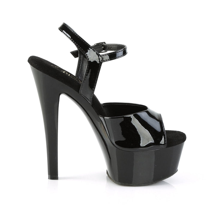 SS-GLEAM-609 Sandal | Black Patent-Footwear-Pleaser Brand-Black-10-Patent-SEXYSHOES.COM