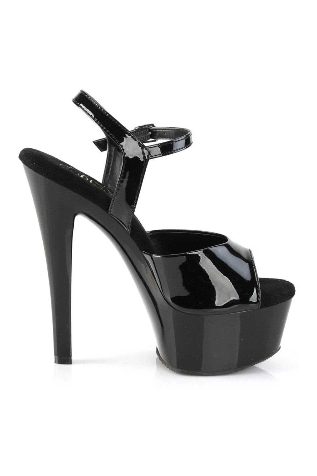 Pleaser GLEAM-609 Sandal in Black Patent