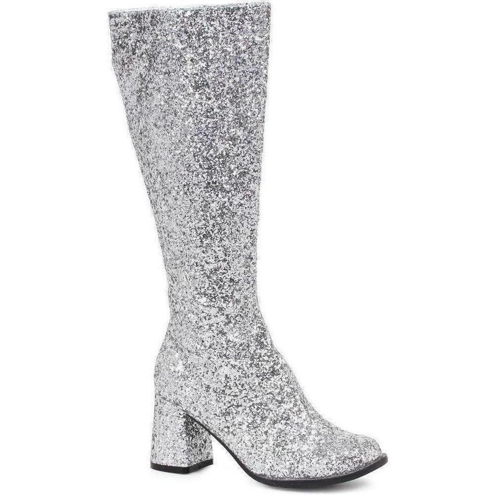 Ellie Brand SS GOGO G Costume Boot in Silver Glitter from SexyShoes.com