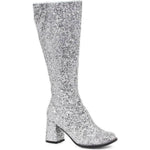 SS-GOGO-G Costume Boot | Silver Glitter