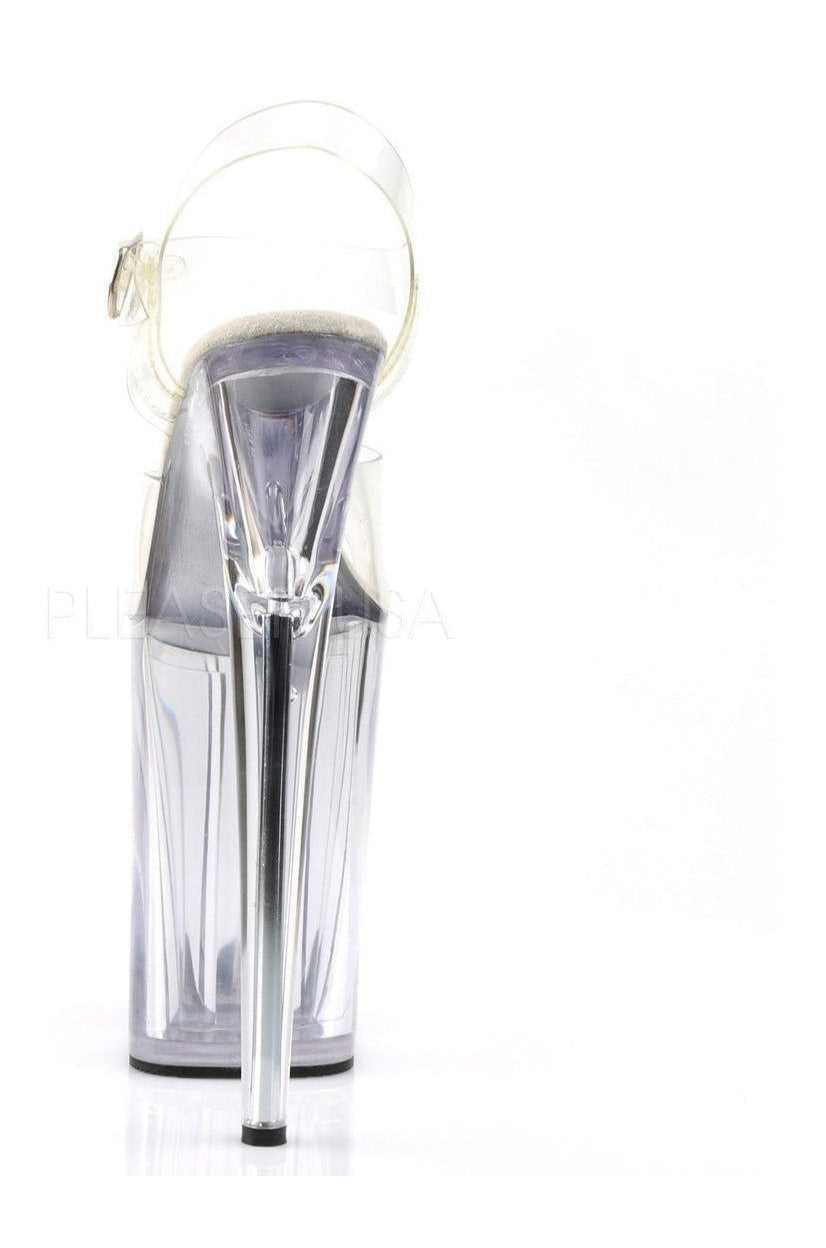 Pleaser INFINITY-908 Platform Sandal in Clear Vinyl