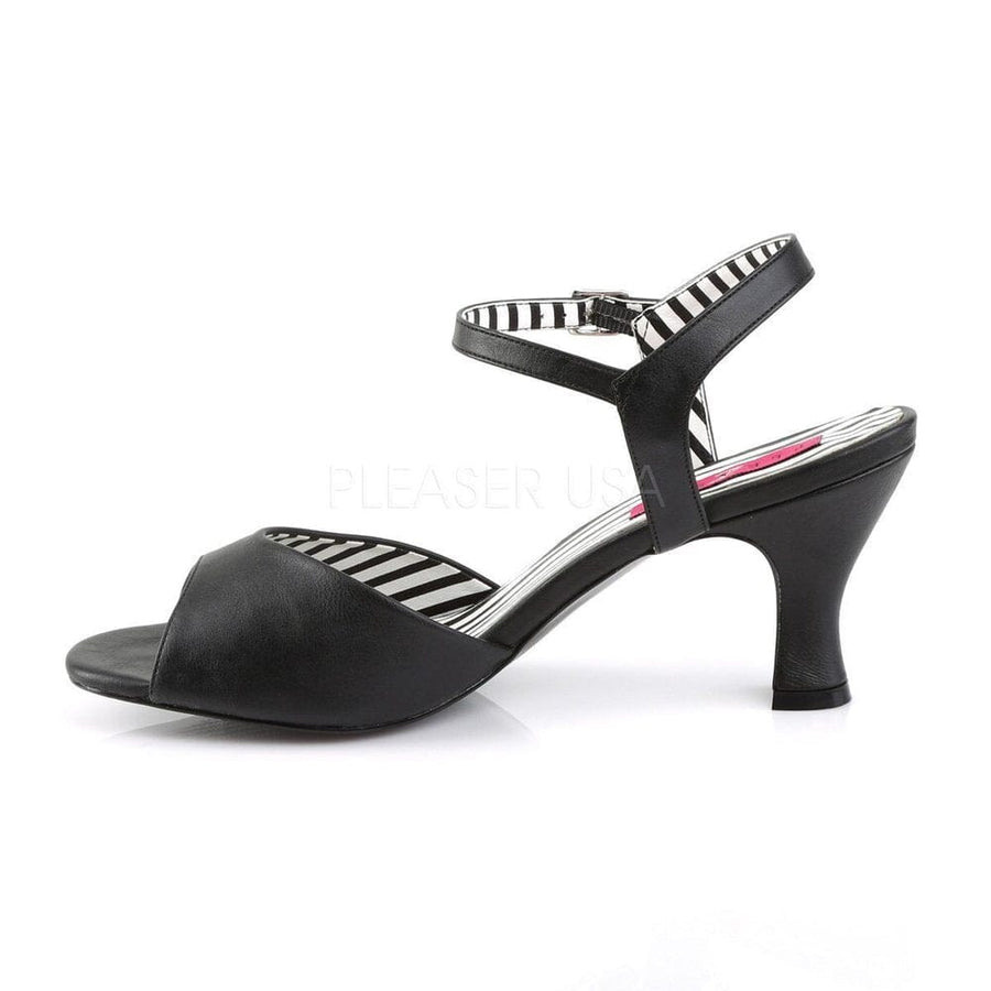 SS-JENNA-09 Sandal | Black Faux Leather-Footwear-Pleaser Brand-Black-10-Faux Leather-SEXYSHOES.COM