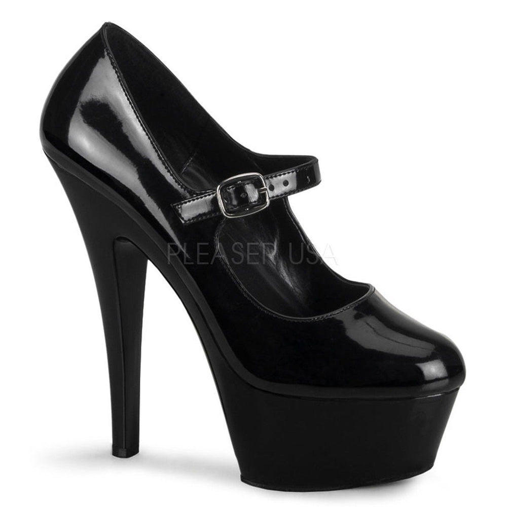 Pleaser Brand SS KISS 280 Platform Pump in Black Patent from SexyShoes.com