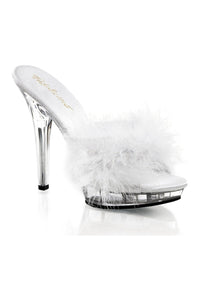 Pleaser Brand SS LIP 101 8 Mule in Clear Satin from SexyShoes.com