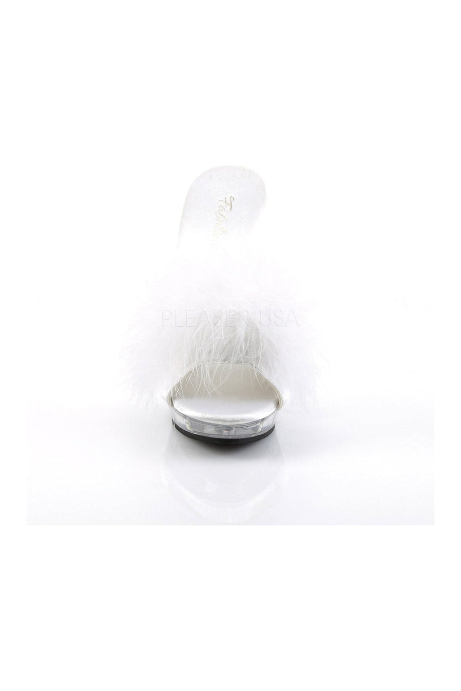 Fabulicious LIP-101-8 Mule in Clear Satin