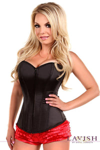 Daisy Brand SS Lavish Black Sweetheart Front Zipper Corset in Black  from SexyShoes.com