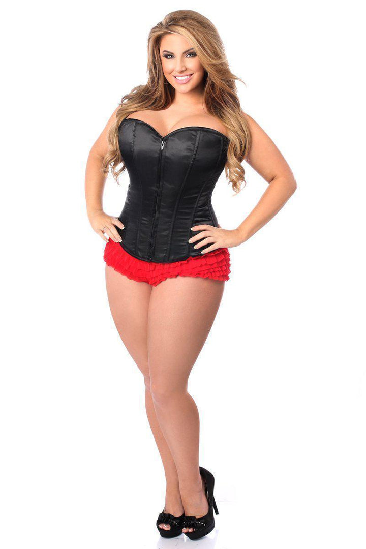 Lavish Black Sweetheart Front Zipper Corset-Daisy Corsets-SEXYSHOES.COM