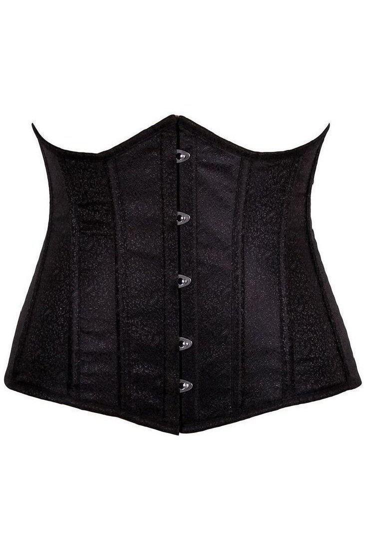 Daisy Corsets Lavish Black Sweetheart Front Zipper Corset in Black 
