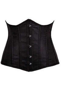 Daisy Corsets Lavish Black Sweetheart Front Zipper Corset in Black 