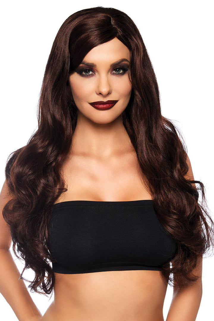 Long Wavy Wig-Wigs-Leg Avenue-Brown-O/S-SEXYSHOES.COM