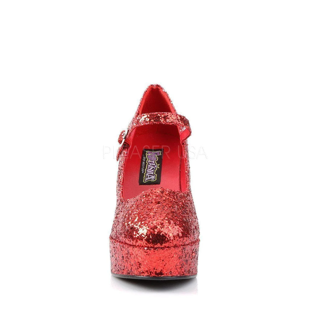 SS-MARYJANE-50G Mary Jane | Red Glitter-Footwear-Pleaser Brand-Red-14-Glitter-SEXYSHOES.COM