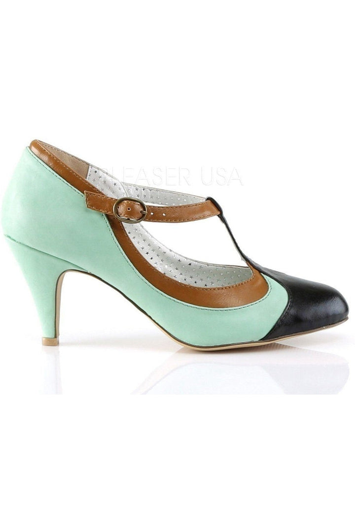 PEACH-03 Pump | Green Faux Leather-Pin Up Couture-Pumps-SEXYSHOES.COM