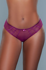 SS-Purple Sheer Mesh Panty