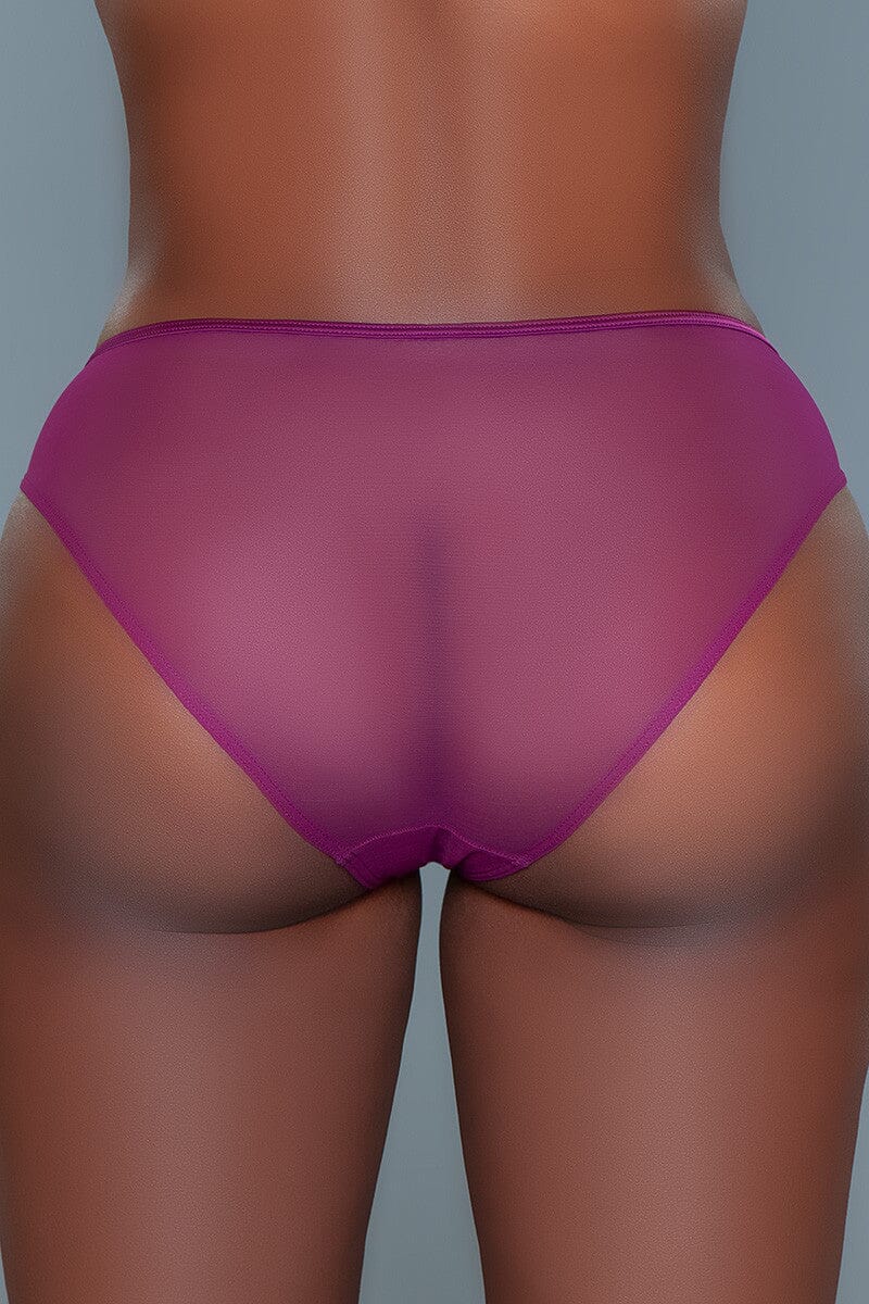 BeWicked Purple Sheer Mesh Panty in Purple 