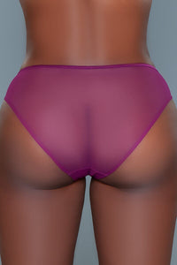 BeWicked Purple Sheer Mesh Panty in Purple 