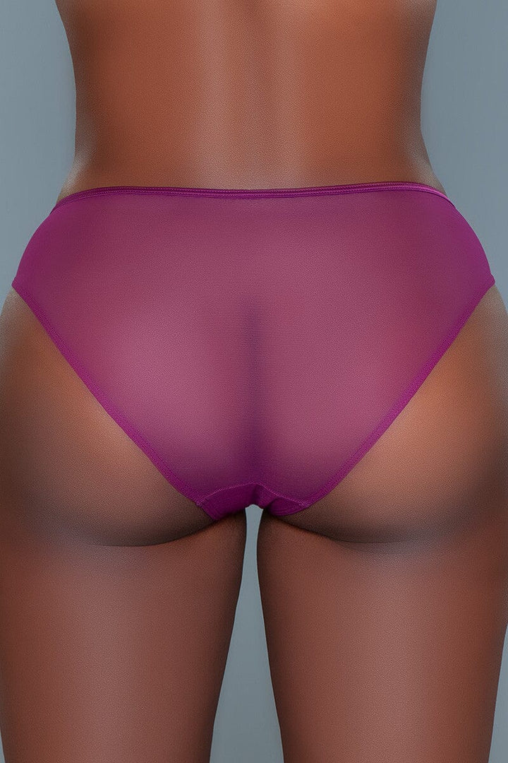 Purple Sheer Mesh Panty