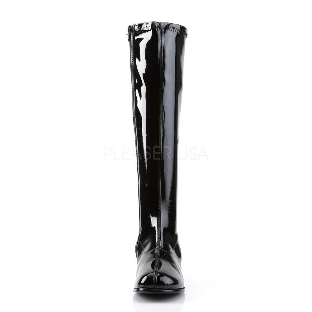SS-RETRO-300 Go Go Boot | Black Patent-Footwear-Pleaser Brand-Black-11-Patent-SEXYSHOES.COM