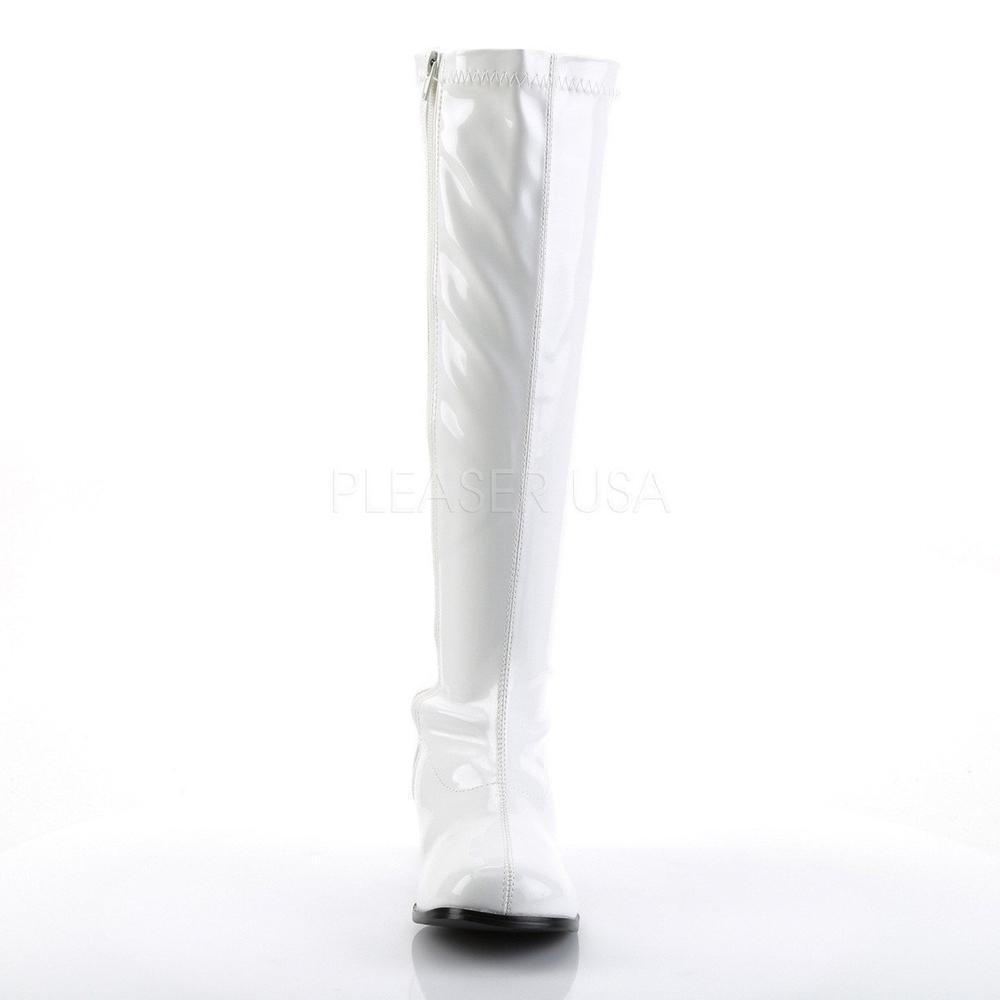 SS-RETRO-300 Go Go Boot | White Patent-Footwear-Pleaser Brand-White-10-Patent-SEXYSHOES.COM