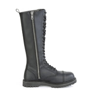 SS-RIOT-20 Black Vegan Leather Knee Boot-Footwear-Pleaser Brand-Black-14-Vegan Leather-SEXYSHOES.COM
